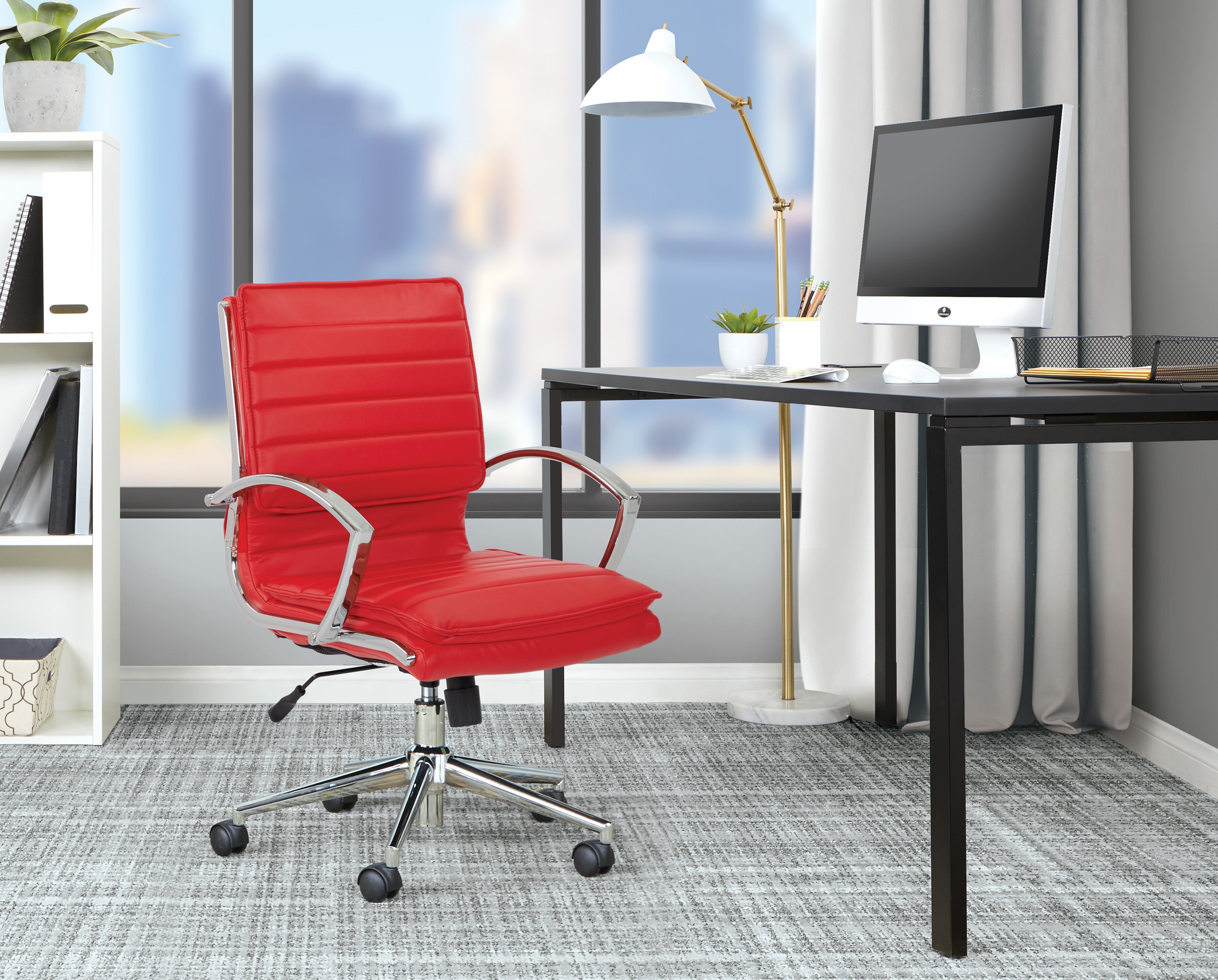 Mid Back Manager's Faux Lthr Chair